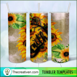 20oz Skinny Tumbler Faith Floral Tumbler Wrap – Digital Download