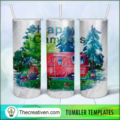 20oz Skinny Tumbler Happy Camp Tumbler Wrap Download