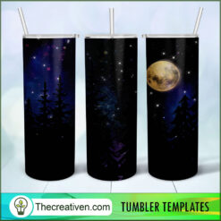 20oz Skinny Tumbler Galaxy Night Sky Tumbler Wrap – Digital Download
