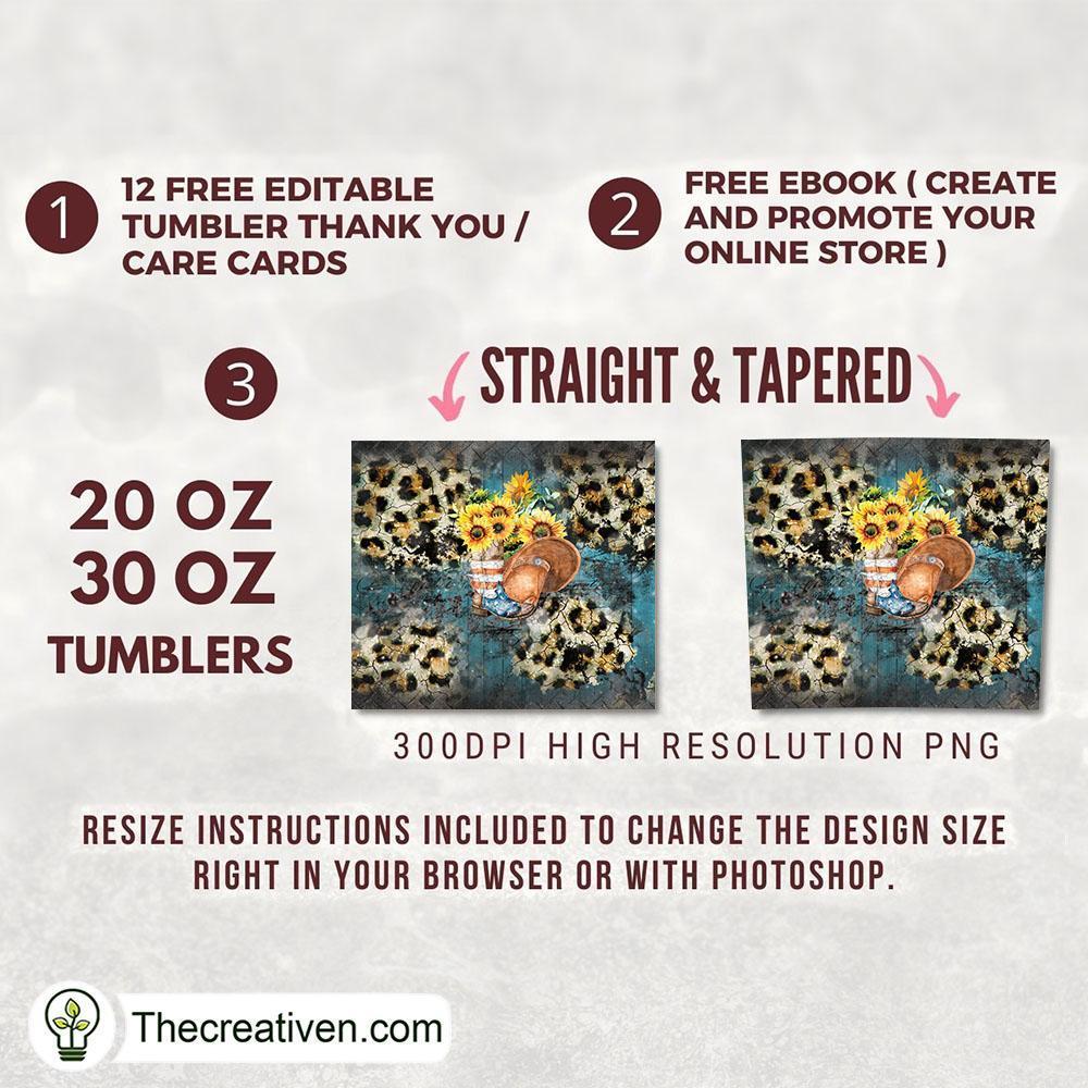 20oz Skinny Tumbler Leopard Co Tumbler Wrap Download 2 20oz Skinny Tumbler Leopard Co Tumbler Wrap Download - Image 2
