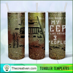 20oz Skinny Tumbler My Jeep Go Tumbler Wrap Download