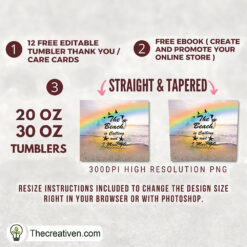 Alternative view of 20oz Skinny Tumbler the Beach  Tumbler Wrap Download