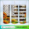 20oz Skinny Tumbler Brown Camo Flag Tumbler Wrap – Digital Download