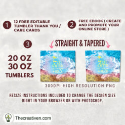 Alternative view of 20oz Skinny Tumbler Life is Be Tumbler Wrap Download