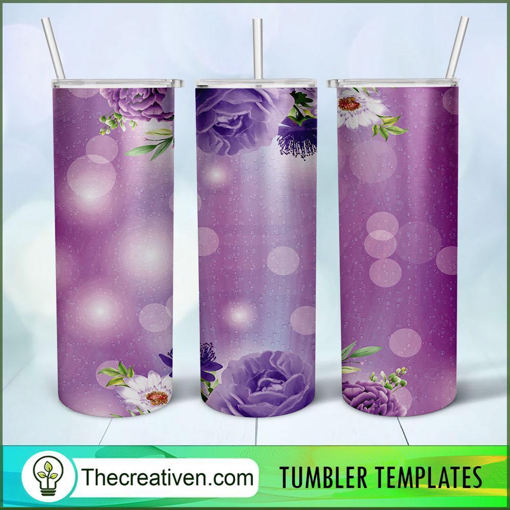 20oz Skinny Tumbler Purple Floral Tumbler Wrap – Digital Download 1 20oz Skinny Tumbler Purple Floral Tumbler Wrap – Digital Download