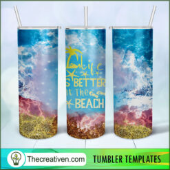 20oz Skinny Tumbler Life is Be Tumbler Wrap Download