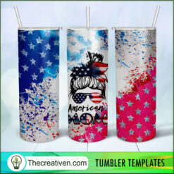 20oz Skinny Tumbler American M Tumbler Wrap Download