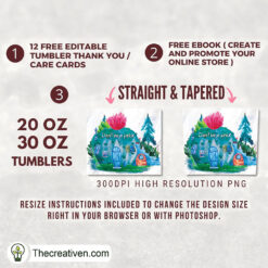 Alternative view of 20oz Skinny Tumbler Don't Be a Prick Tumbler Wrap – Digital Download