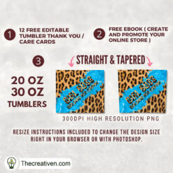 Alternative view of 20oz Skinny Tumbler Girl Boss Building Tumbler Wrap – Digital Download
