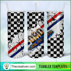 20oz Skinny Tumbler Dad Racing Hero Tumbler Wrap – Digital Download