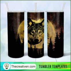 20oz Skinny Wolf Tumbler Tumbler Wrap – Digital Downlo Design 32948