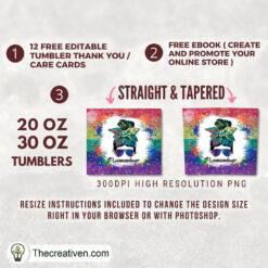 Alternative view of 20oz Skinny Tumbler Free Mom Hugs Tumbler Wrap – Digital Download