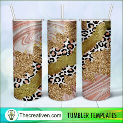 20oz Skinny Leopard Alcohol In Tumbler Wrap Download