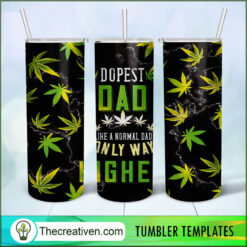 20oz Skinny Tumbler Dope Dad Weed Tumbler Wrap – Digital Download