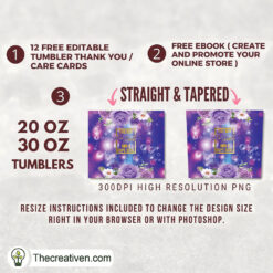 Alternative view of 20oz Skinny Tumbler She Got Mad Hustle Tumbler Wrap – Digital Download
