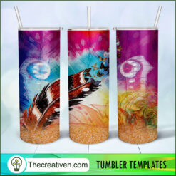 20oz Skinny Tumbler Feather Butterfly Tumbler Wrap – Digital Download