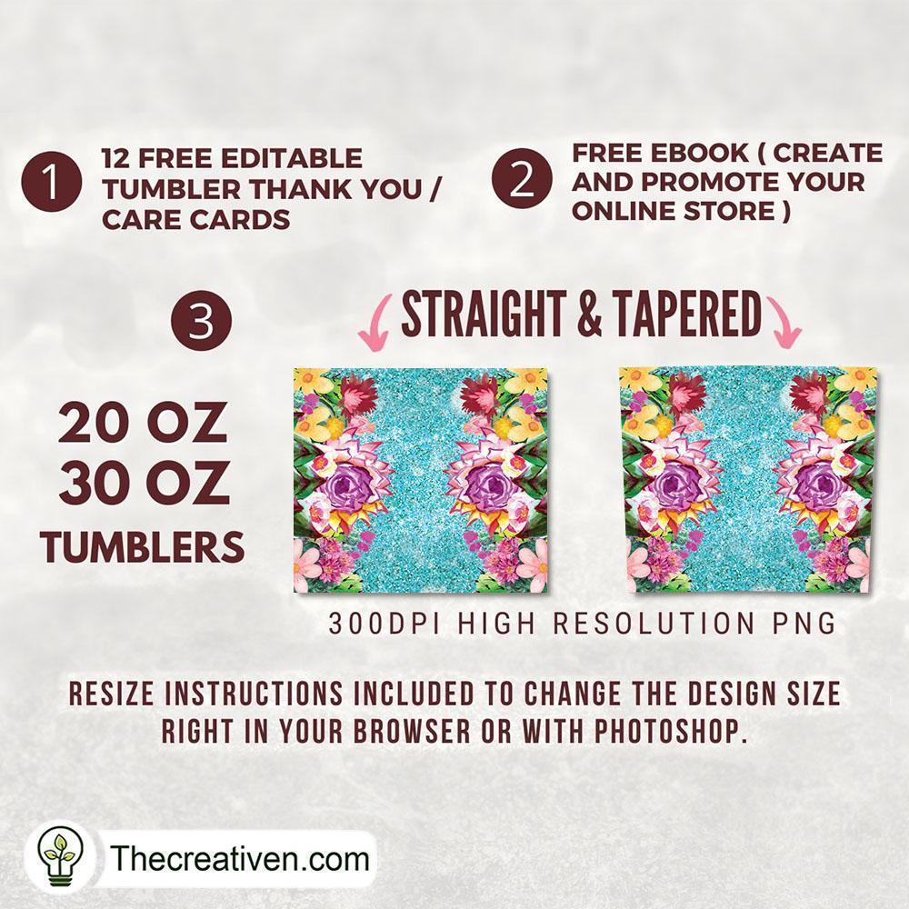20oz Skinny Tumbler Cactus Tea Tumbler Wrap Download 2 20oz Skinny Tumbler Cactus Tea Tumbler Wrap Download - Image 2