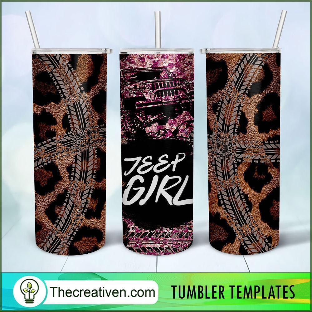 20oz Skinny Tumbler Jeep Girl Glitter Tumbler Wrap – Digital Download 1 20oz Skinny Tumbler Jeep Girl Glitter Tumbler Wrap – Digital Download