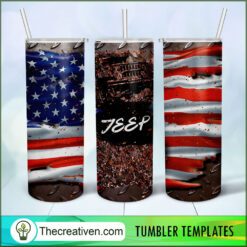 20oz Skinny Tumbler Jeep Us Flag Tumbler Wrap – Digital Download
