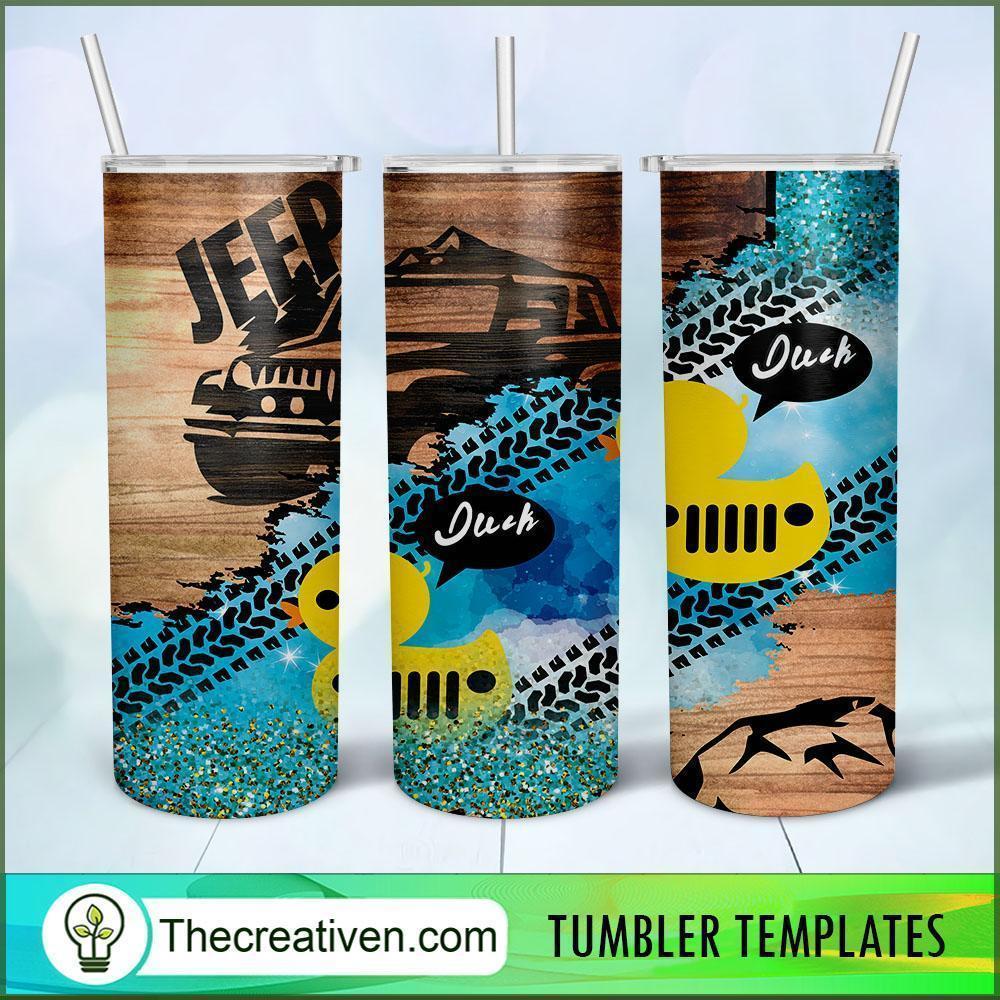 20oz Skinny Tumbler Duck Jeep Glitter Tumbler Wrap – Digital Download 1 20oz Skinny Tumbler Duck Jeep Glitter Tumbler Wrap – Digital Download