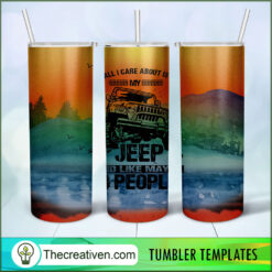 20oz Skinny Tumbler Jeep off Road Care Tumbler Wrap – Digital Download
