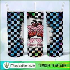 Race Wife Life 20oz Skinny Tumbler Tumbler Wrap – Digital Download