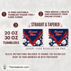 Alternative view of 20oz V Split Baseball Mom Tumbler Tumbler Wrap – Digital Download