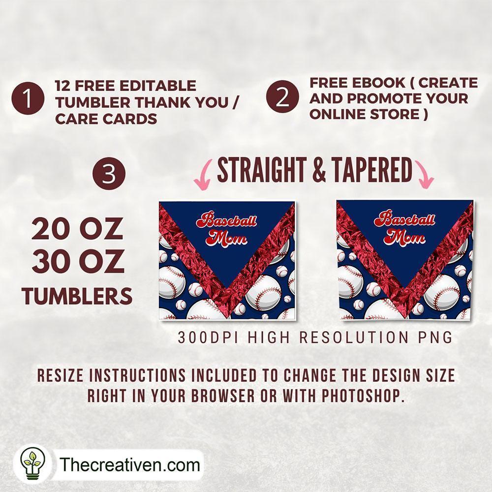 20oz V Split Baseball Mom Tumbler Tumbler Wrap – Digital Download 2 20oz V Split Baseball Mom Tumbler Tumbler Wrap – Digital Download - Image 2