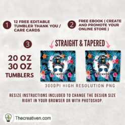 Alternative view of Beach Life Tumbler Tumbler Wrap – Digital Download