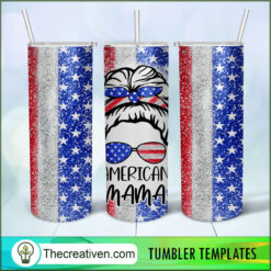 Skinny Tumbler Designs American Mama Tumbler Wrap – Digital Download