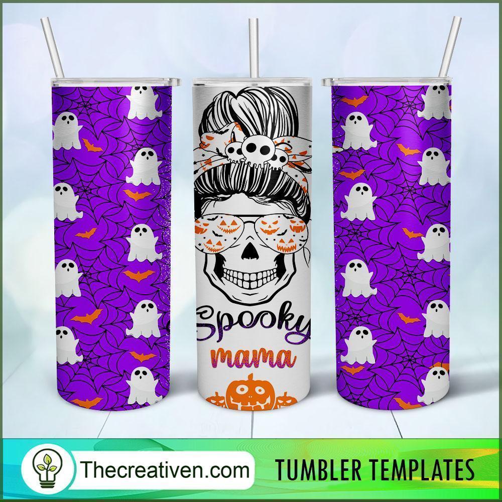Spooky Mama Skull 20oz Skinny Tumbler Tumbler Wrap – Digital Download 1 Spooky Mama Skull 20oz Skinny Tumbler Tumbler Wrap – Digital Download