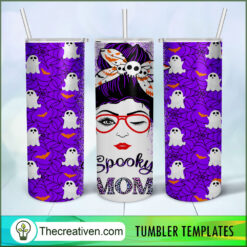 Spooky Mom 20oz Skinny Tumbler Tumbler Wrap – Digital Download