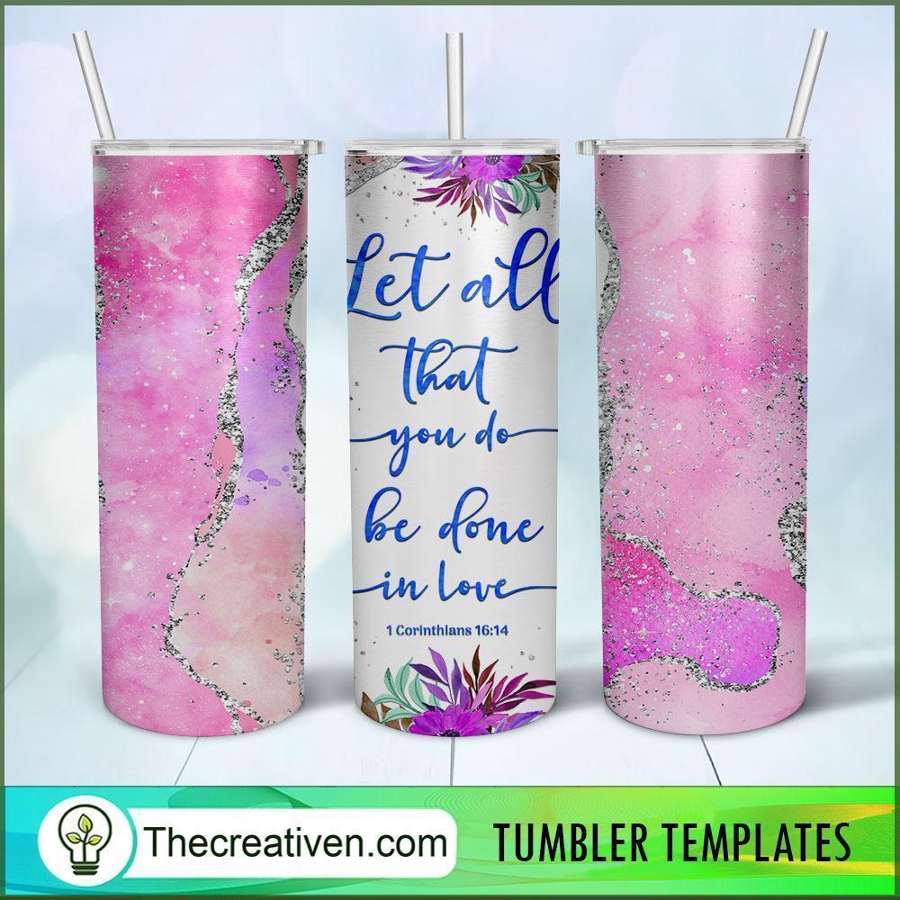 20oz Skinny Tumbler Designs Bible Verse, 20oz Skinny Straight, Full Tumbler Wrap, PNG Digital File 1 Product - Font