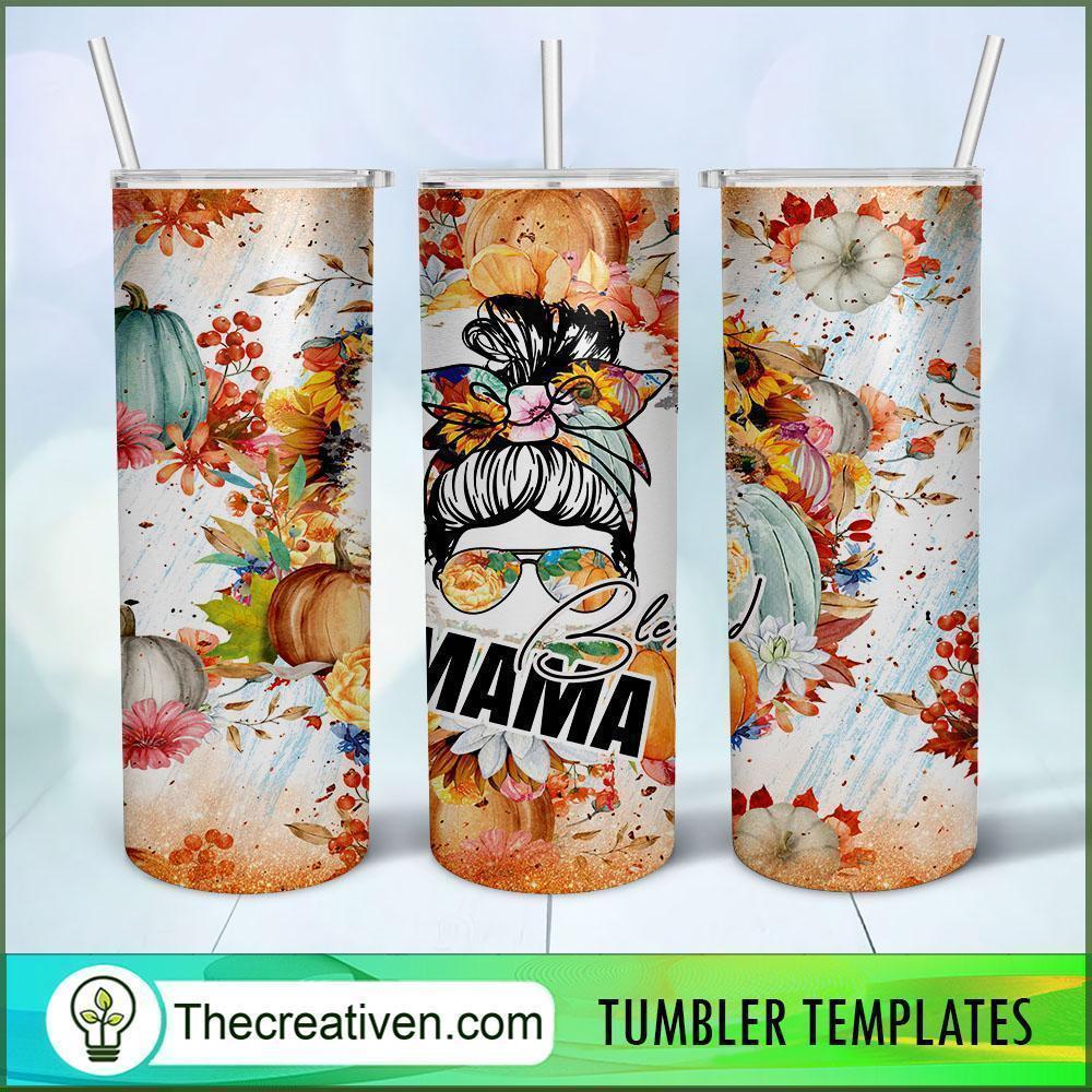 Blessed Mama Fall Pumpkins 20o Tumbler Wrap Download 1 Blessed Mama Fall Pumpkins 20o Tumbler Wrap Download