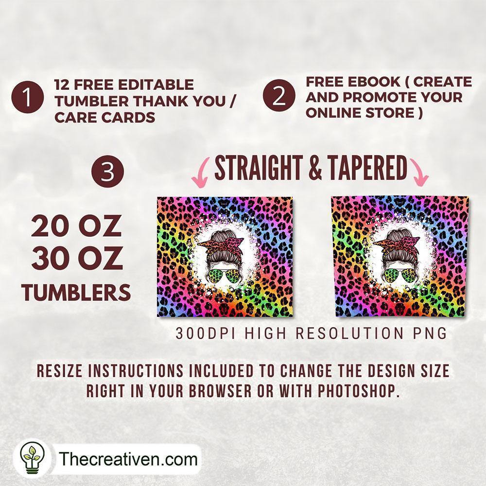 Cheetah Tumbler Wrap Rainbow Leopard Tumbler Wrap – Digital Download 2 Cheetah Tumbler Wrap Rainbow Leopard Tumbler Wrap – Digital Download - Image 2