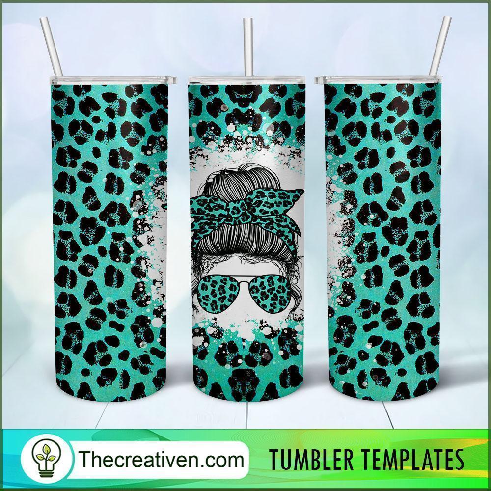 Mama Tumbler Wrap Png Turquoise Leopard PNG, 20oz Skinny Straight, Full Tumbler Wrap, PNG Digital File 1 4 copy 16