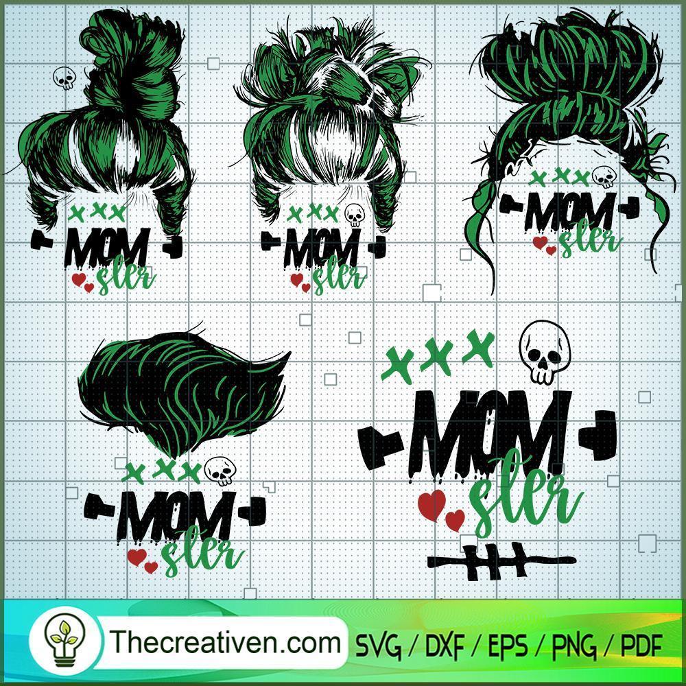 Momster Bundle SVG, Halloween Bundle SVG, Messy Bun SVG 1 Momster Bundle SVG, Halloween Bundle SVG, Messy Bun SVG