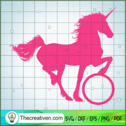 Pink Circle Horse Free SVG Cut File for Cricut & Silhouette