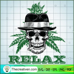 Skull Relax Time SVG Cut File for Cricut & Silhouette