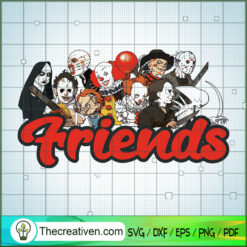 Friends Halloween Colorful SVG Cut File for Cricut & Silhouette