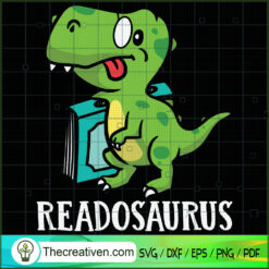 Readosaurus  SVG, Book Lovers SVG, Reading Book SVG