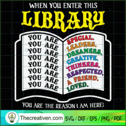When You Enter This Library  SVG Cut File for Cricut