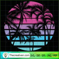Coconut Tree 90's Retro SVG Cut File for Cricut & Silhouette