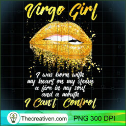 Virgo Girl Gold Lips I cant Control PNG Clipart – Transparent Download