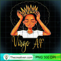Virgo Queen AF Zodiac Floral PNG Clipart – Transparent Download