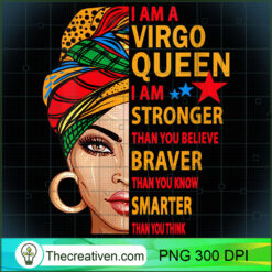 Womens Virgo Queen I am Strong PNG Clipart Download