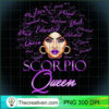 Scorpio Girl Womens Purple Afr PNG Clipart Download 3 Scorpio Girl Womens Purple Afro Queen Black Zodiac Birthday Premium T Shirt copy