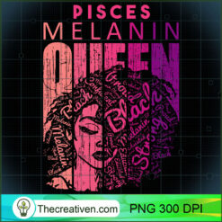 Pisces Melanin Queen Strong Bl PNG Clipart Download