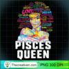 Pisces Queen Black Woman Afro Natural Hair PNG Clipart Design 31024 2 Pisces Queen Black Woman Afro Natural Hair African American T Shirt 1 copy