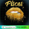 Pisces Zodiac Golden Lips Blac PNG Clipart Download